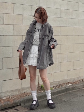 「アイテム（リング）」を使った、あちょりさん（レディース・163cm）の秋コーディネート