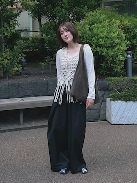 「アイテム（アクセサリー）」を使った、あちょりさん（レディース・163cm）の春コーディネート