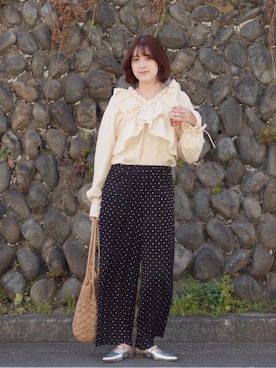 「RODE SKO（ロデスコ）のアイテム（バッグ）」を使った、あちょりさん（レディース・163cm）の春コーディネート