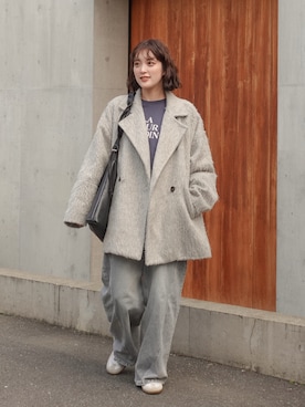 「アイテム（その他アウター）」を使った、あちょりさん（骨格ナチュラル・レディース・163cm）の秋コーディネート