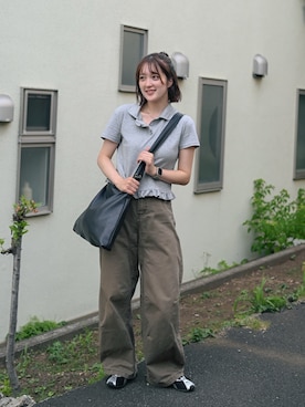 「by muni:r（バイ ムニール）のアイテム」を使った、あちょりさん（レディース・163cm）の夏コーディネート