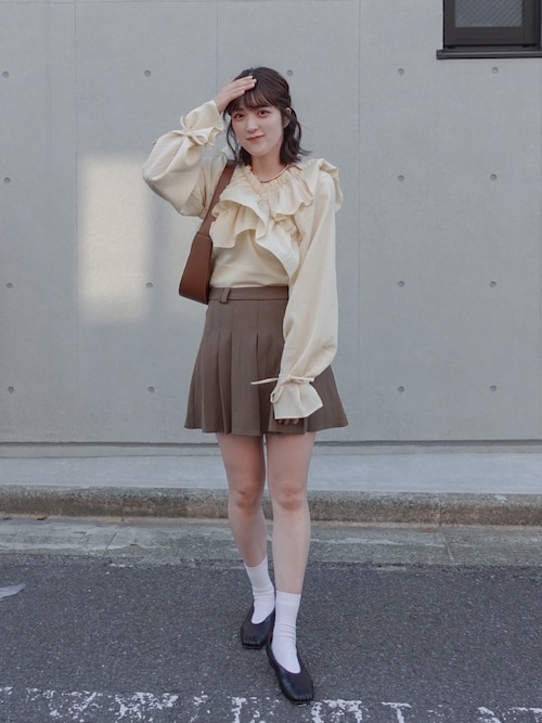 セール】【大きいサイズ有】脚長見せ！クラシカルプリーツインパンミニ