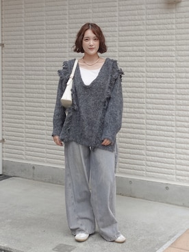 「アイテム（バッグ）」を使った、あちょりさん（レディース・163cm）の秋コーディネート