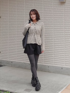 「MUHET（ミュエータ）のアイテム」を使った、あちょりさん（レディース・163cm）の冬コーディネート