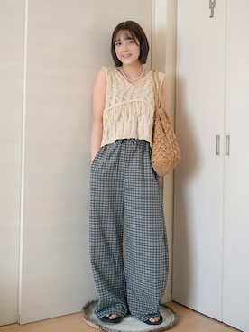 「Crisp（クリスプ）のアイテム」を使った、あちょりさん（レディース・163cm）の夏コーディネート