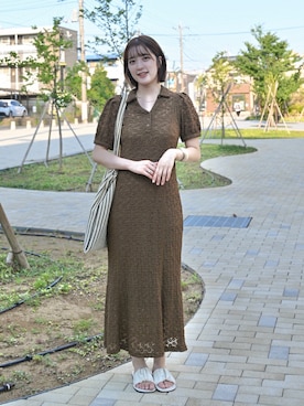 「NEUNA（ヌナ）のアイテム」を使った、あちょりさん（レディース・163cm）の夏コーディネート