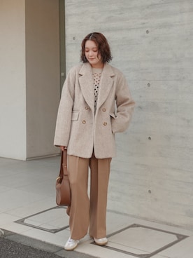 「アイテム（キャミソール）」を使った、あちょりさん（レディース・163cm）の秋コーディネート