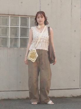 「Crisp（クリスプ）のアイテム」を使った、あちょりさん（レディース・163cm）の夏コーディネート