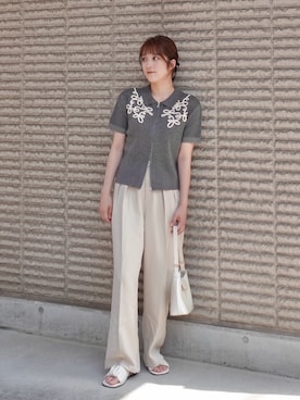 「アイテム（ヘアアクセサリー）」を使った、あちょりさん（レディース・163cm）の夏コーディネート