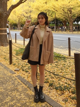 「アイテム（アクセサリー）」を使った、あちょりさん（レディース・163cm）の秋コーディネート