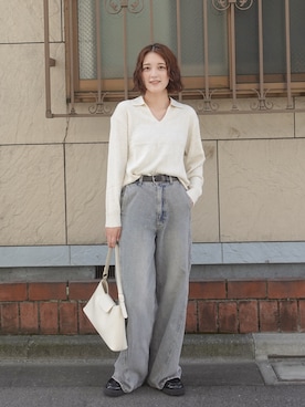 「NOGLE（ノグル）のアイテム」を使った、あちょりさん（レディース・163cm）の秋コーディネート