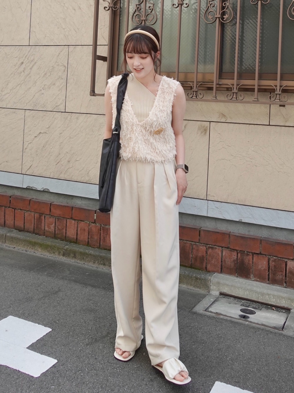 Kastane ベスト ジレ 「裏地なし」ファーロングベスト