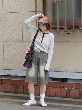 「アイテム（リング）」を使った、あちょりさん（レディース・163cm）の秋コーディネート