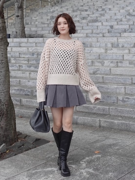 「select MOCA（セレクトモカ）のアイテム（キャミソール）」を使った、あちょりさん（レディース・163cm）の秋コーディネート