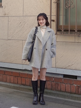 「アイテム（その他アウター）」を使った、あちょりさん（レディース・163cm）の冬コーディネート