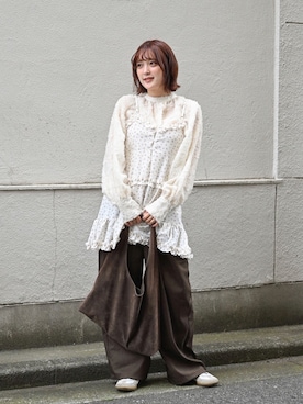 「Louere（ルエレ）のアイテム」を使った、あちょりさん（レディース・163cm）の春コーディネート