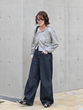 「PUMA(プーマ)のアイテム」を使った、あちょりさん(レディース・163cm)の秋コーディネート