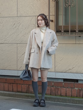 「アイテム（バンダナ/スカーフ）」を使った、あちょりさん（レディース・163cm）の秋コーディネート