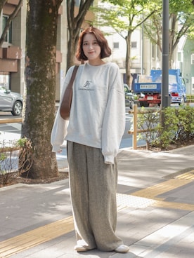 「GERMAN TRAINER（ジャーマントレーナー）のアイテム」を使った、あちょりさん（レディース・163cm）の秋コーディネート