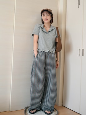 「by muni:r（バイ ムニール）のアイテム」を使った、あちょりさん（レディース・163cm）の夏コーディネート