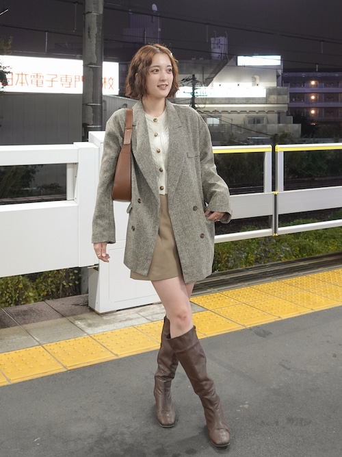 CORNELIANI テーラードジャケット コットン 背抜き ツイード 46 CORNELIANI テーラードジャケット コットン 背抜き ツイード 46