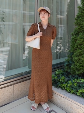 「ammy.（エイミードット）のアイテム（キャップ）」を使った、あちょりさん（骨格ナチュラル・レディース・163cm）の夏コーディネート