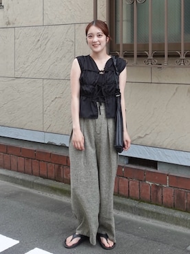 「アイテム（シューズ）」を使った、あちょりさん（骨格ナチュラル・レディース・163cm）の夏コーディネート