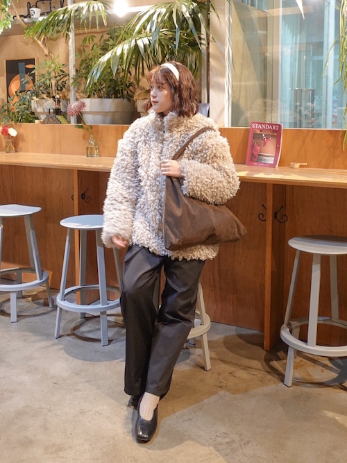 プードルボアオーバーサイズダブルジップブルゾン（ブルゾン）｜Mili