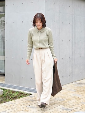 「solleim（ソルレム）のアイテム」を使った、あちょりさん（レディース・163cm）の秋コーディネート