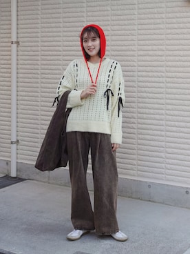 「PUBLUX（パブリュクス）のアイテム」を使った、あちょりさん（レディース・163cm）の冬コーディネート