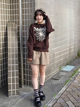 「Ada.（エイダ）のアイテム（パンツ）」を使った、あちょりさん（レディース・163cm）の秋コーディネート