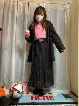 「服とコスメでなりたい自分に」｜「アイテム（その他）」を使った、𝓡𝓲𝓷✮𝓡𝓲𝓷夏Ver.さん（レディース・153cm）の冬コーディネート