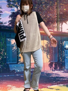 「ALLUMER（アリュメール）のアイテム」を使った、𝓡𝓲𝓷✮𝓡𝓲𝓷夏Ver.さん（レディース・153cm）の夏コーディネート