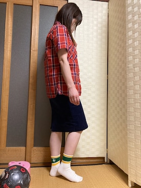 「Lee（リー）のアイテム（シャツ/ブラウス）」を使った、𝓡𝓲𝓷✮𝓡𝓲𝓷夏Ver.さん（レディース・153cm）の秋コーディネート