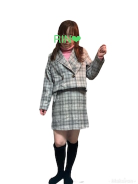 「春服デビュー宣言」｜「アイテム（セットアップ）」を使った、𝓡𝓲𝓷✮𝓡𝓲𝓷夏Ver.さん（レディース・153cm）の春コーディネート