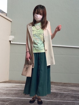 「アイテム（その他トップス）」を使った、𝓡𝓲𝓷✮𝓡𝓲𝓷夏Ver.さん（レディース・153cm）の春コーディネート