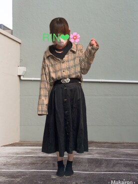 「ジーユー(GU)」｜𝓡𝓲𝓷✮𝓡𝓲𝓷夏Ver.さん（レディース・153cm）の春コーディネート