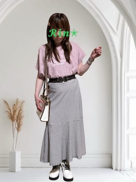 「着回しコーデ」｜𝓡𝓲𝓷✮さん（レディース・153cm）の夏コーディネート