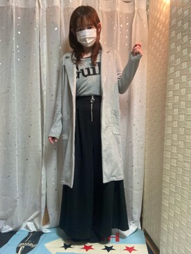 「CECIL McBEE（セシルマクビー）のアイテム（ジャケット/アウター）」を使った、𝓡𝓲𝓷✮𝓡𝓲𝓷夏Ver.さん（レディース・153cm）の冬コーディネート