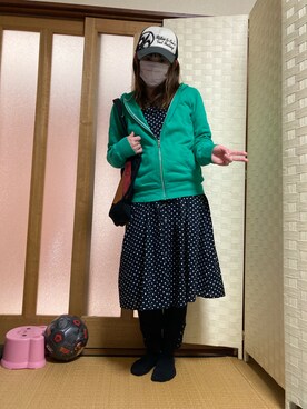 「DRESKIP（ドレスキップ）のアイテム（ワンピース/ドレス）」を使った、𝓡𝓲𝓷✮𝓡𝓲𝓷夏Ver.さん（レディース・153cm）の秋コーディネート