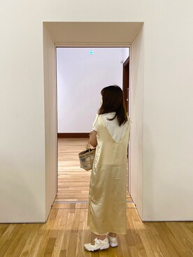「niko and...（ニコアンド）のアイテム（かごバッグ）」を使った、yuiさん（レディース・160cm）の春コーディネート
