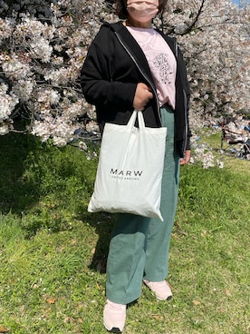 【MARW UNITED ARROWS】 ワイドトートバッグ、マザーバッグ MARW UNITED ARROWS（マルゥ ユナイテッドアローズ）の「＜MARW