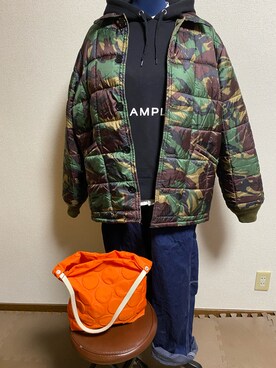 「NECESSARY or UNNECESSARY（ネセサリーオアアンネセサリー）のアイテム（ジャケット/アウター）」を使った、agiさん（レディース・163cm）の春コーディネート