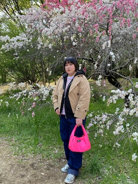 「いまどきジャケット写真」｜「アイテム（パーカー）」を使った、agiさん（レディース・163cm）の春コーディネート