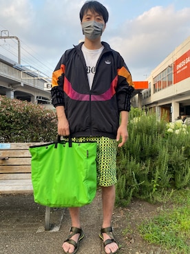 「adidas（アディダス）のアイテム（ブルゾン）」を使った、agiさん（メンズ・178cm）の夏コーディネート