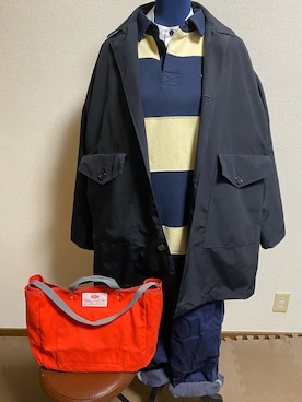 「NECESSARY or UNNECESSARY（ネセサリーオアアンネセサリー）のアイテム（ジャケット/アウター）」を使った、agiさん（レディース・163cm）の春コーディネート