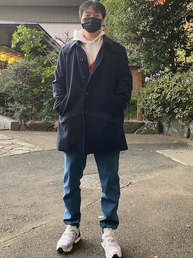 「アイテム（カーディガン/ボレロ、ブラウン系）」を使った、agiさん（メンズ・178cm）の冬コーディネート