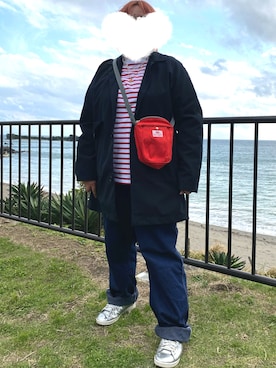 「マリンコーデ」｜「アイテム（ジャケット/アウター）」を使った、agiさん（レディース・163cm）の春コーディネート