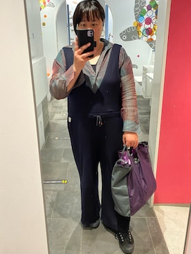 「Paul Smith（ポールスミス）のアイテム（オールインワン・サロペット）」を使った、agiさん（レディース・163cm）の夏コーディネート