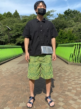 「NECESSARY or UNNECESSARY（ネセサリーオアアンネセサリー）のアイテム（トップス）」を使った、agiさん（メンズ・178cm）の夏コーディネート